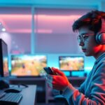 Ilustrasi dunia gaming online dan perkembangan platform digital